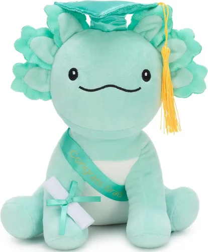 Vista 11 de Tezituor Juguete de peluche de ajolote de graduación 2026, bonito animal de peluche de graduación de 8 pulgadas, regalo para niños y niñas