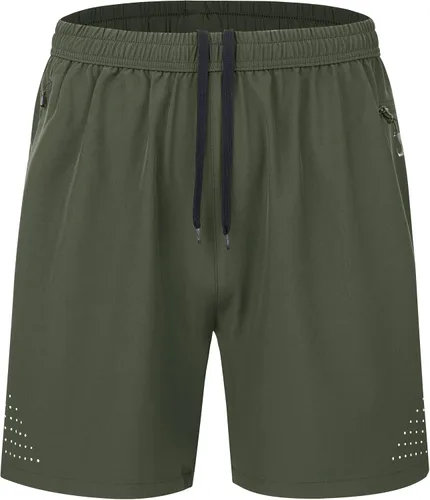 Vista 2 de WENRONSTA Pantalones cortos deportivos de entrenamiento para hombre, de secado rápido, ligeros, de tenis activos, de 7 pulgadas, pantalones cortos