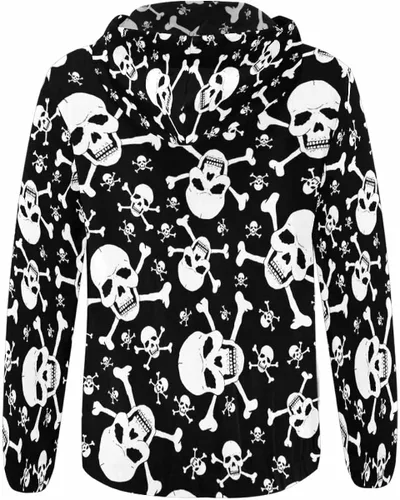 Vista 4 de LOSARON Manga larga para mujer, holgada, con bolsillos, con capucha, cómoda