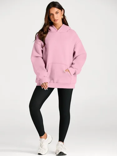 Vista 213 de Trendy Queen - Sudaderas extragrandes con capucha para mujer, suéteres de manga larga, sin botones, de vellón, de otoño, ropa de invierno