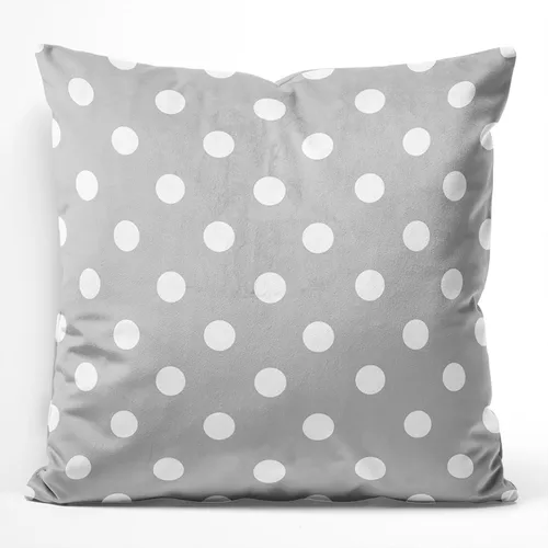 Vista 8 de Funda de almohada rectangular de felpa con diseño de lunares blancos y negros, con cremallera, un lado, impreso, 12 x 16 pulgadas, funda de cojín