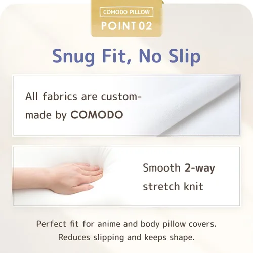 Vista 4 de Comodo Almohada corporal de clase alta (fabricada en Japón / 60 x 20 pulgadas (59.1 x 19.7 in), almohada Dakimakura para dormir de lado