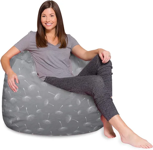 Vista 72 de Posh Creations - Sillón puff para niños, adolescentes y adultos, incluye funda extraíble y lavable a máquina, tamaño mediano de 27 pulgadas, lona