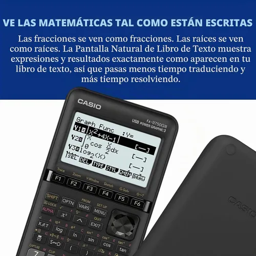 Vista 5 de Casio fx-9750GIII Calculadora Gráfica Pantalla Natural de Libro de Texto Programación Python Ideal para Exámenes, STEM y Matemáticas Avanzadas