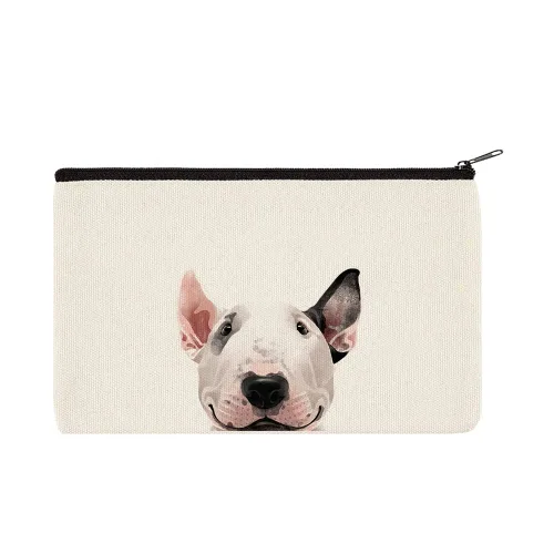 Vista 8 de WIRESTER Bolsa de maquillaje de lona con cremallera, bolsa de cosméticos, estuche organizador para mujeres y niñas, bolsa de cosméticos de viaje