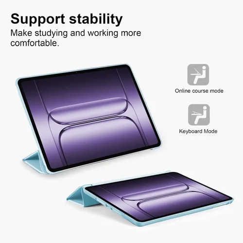 Vista 6 de Funda de silicona para OnePlus Pad 3 de 13.2 pulgadas 2025, funda protectora ligera con función de soporte y función de apagado y encendido