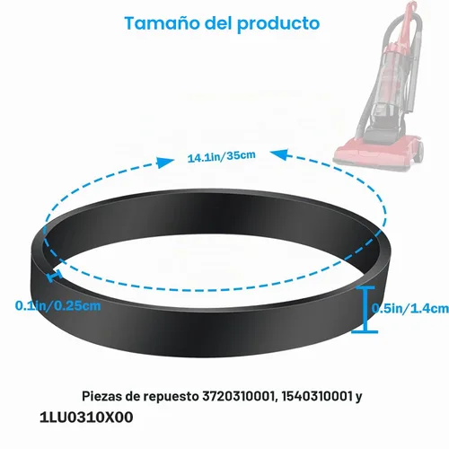Vista 2 de Cinturón de vacío para Dirt Devil Style 5 Royal Vertical Vacuum Power Max Pet Correas de repuesto para aspiradora Featherlite/Powerlite/Swivel