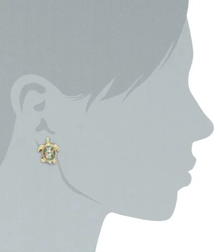 Vista 2 de Betsey Johnson Pendientes de tortuga Vidrio