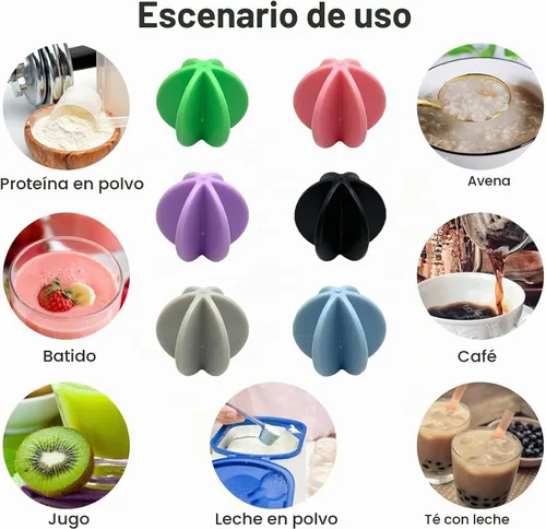 Vista 4 de Shaker Balls 6 bolas mezcladoras de proteínas, bolas de plástico de repuesto para agitador, vaso de botella de bebida, bolas coloridas para batidor