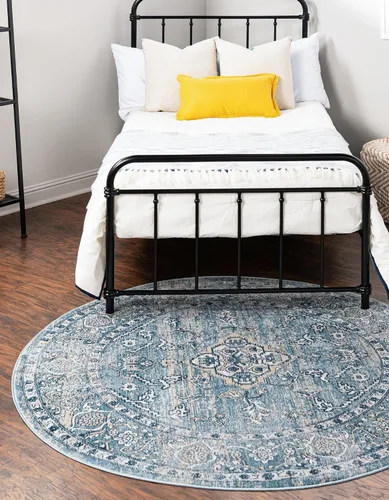 Vista 11 de Unique Loom Newport Collection - Alfombra de área ocre (2' x 3' 11", azul/marrón claro)