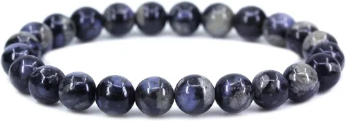 Vista 9 de Amandastone Pulsera elástica de cuentas redondas de 0.315 in con piedras preciosas naturales de 7 pulgadas