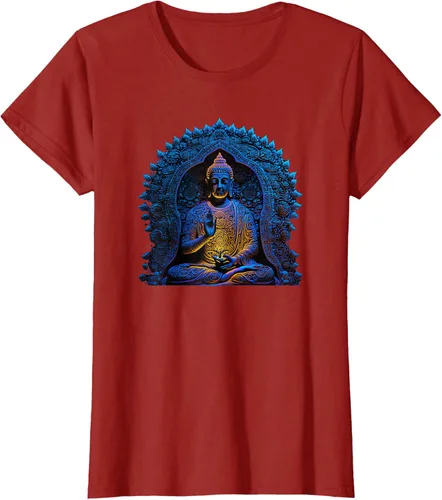Vista 49 de Estatua de Buda Yoga Budismo Zen Buddhism Meditation T-Shirt Negro