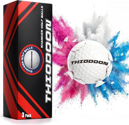 Vista 9 de THIODOON 3 Pack Exploding Balls for Golf Party Gender Reveal Prank Funny Joke for Golfers - 3 Piece Set (3 White/Blue & Pink & White)