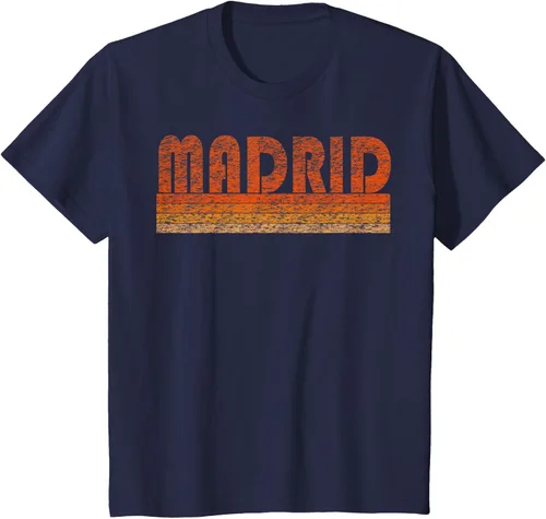 Vista 52 de clásico Retro Madrid playera, hombre 3XL, Asphalt Negro
