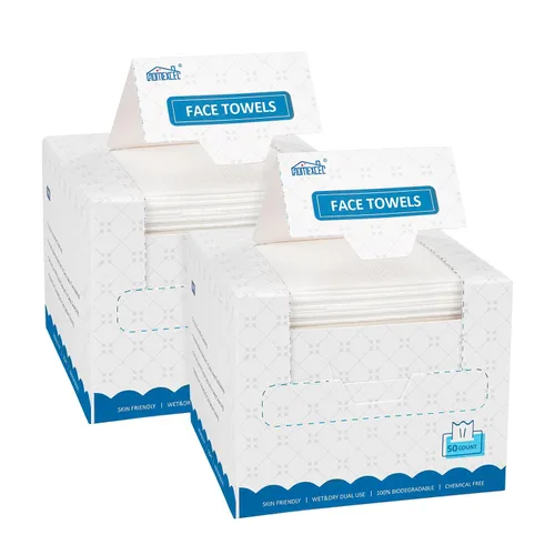 Vista 12 de HOMEXCEL Toallas faciales, toallitas faciales desechables, toallitas secas biodegradables para quitar maquillaje, toallas faciales súper suaves