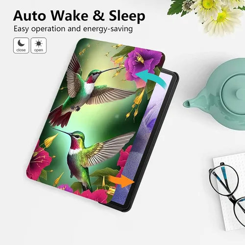Vista 178 de Funda para tablet Fire 7 (12ª generación, versión 2022), delgada, a prueba de golpes, delgada, de piel sintética, con función de apagado/encendido