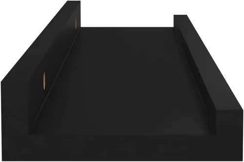 Vista 8 de Estantes de oficina, estantes de baño, estantes de almacenamiento, 4 piezas, color negro, 15.7 x 3.5 x 1.2 pulgadas, adecuados para decoración