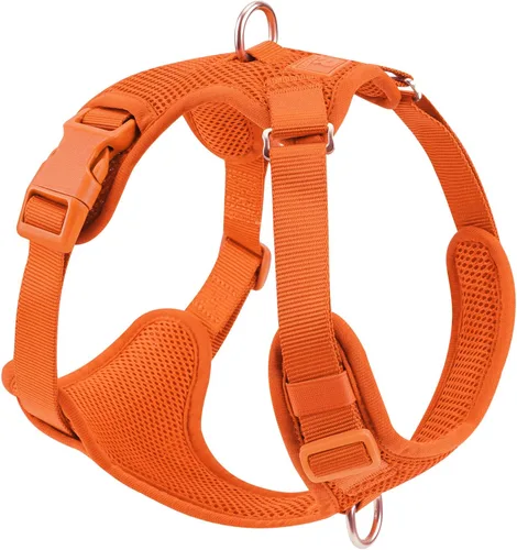 Vista 12 de Arnés sin tirones para perros pequeños, medianos y grandes, chaleco de malla ajustable de 2 capas con doble clip, a prueba de escapes, liberación