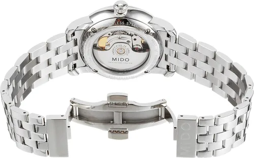 Vista 3 de Mido Watch Reloj para hombre Commander Baroncelli Automatic Mido Caliber 80 base ETA C07611 Plateado