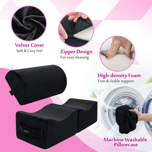 Vista 4 de AOSSA BBL Pillow After Surgery, cojín brasileño de levantamiento de glúteos + cojín de apoyo de espalda, almohadas de espuma para sentarse a