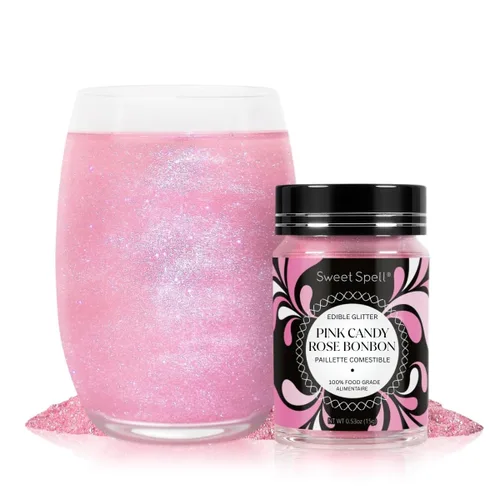 Vista 14 de Sweet Spell - Purpurina comestible (15g) - Destellos brillantes para bebidas, pasteles, cócteles - Purpurina 100% comestible y de grado alimenticio