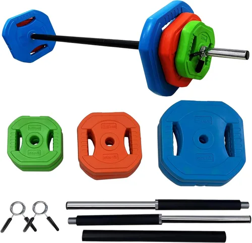 Vista 5 de Garvee Adjustable Barbell Weight Set, Cardio Pump Set