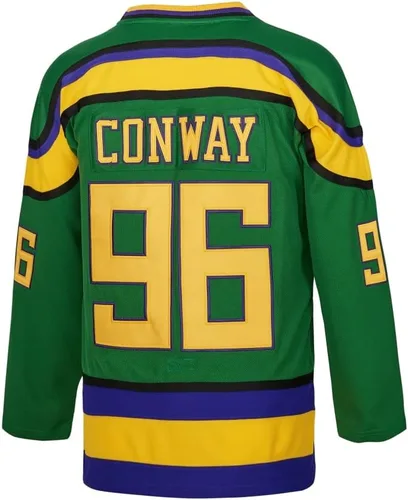 Vista 3 de Camiseta Mighty Ducks #33 Goldberg #66 Bombay #96 Conway #99 Banks Jersey, camiseta de hockey sobre hielo para hombre, S-XXXL