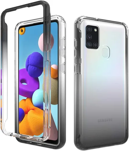 Vista 101 de Pzwoxukhov Funda para Xiaomi Poco M3 M2010J19CG M2010J19CI Caso, alta transparencia, color degradado, funda de absorción de impactos anticaída