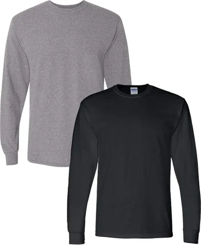 Vista 25 de Gildan - Camiseta DryBlend de manga larga para adulto, estilo G8400, paquete de 2
