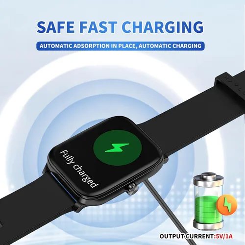 Vista 5 de Cable de carga para reloj inteligente, accesorios magnéticos para SmartWatch, cable de carga de 2 pines, espacio entre pines de contacto