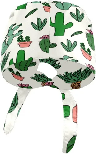 Vista 2 de MUKJHOI Gorras de trabajo ajustables con estampado colorido y lazo para la parte trasera, sombreros con botones