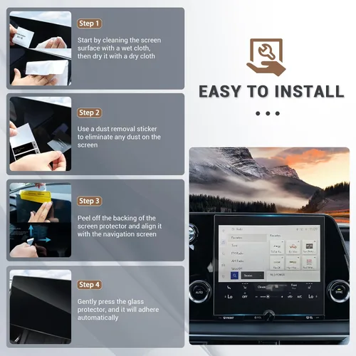 Vista 5 de YEE PIN Protector de pantalla compatible con Lexus RX350 2026 para Lexus RX 350/RX350h/RX500h 2026 de 9.8 pulgadas, protector de pantalla táctil