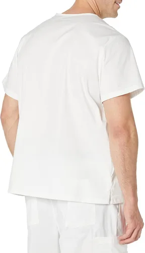 Vista 6 de Tienda Essentials Camiseta médica con cuello en V y bolsillos para hombre