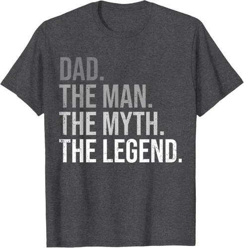 Vista 15 de Camiseta para hombre con texto en inglés "Dad The Man The Myth The Legend", Negro, S