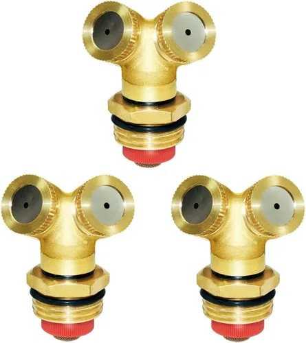 Vista 12 de Joywayus Boquilla rociadora de latón de 1 orificio, rociadores de jardín, 1/2 pulgada, conector de riego macho NPT de 1/2 pulgada, rociadores