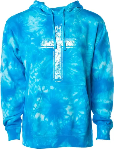 Vista 8 de Tcombo Sudadera con capucha unisex con diseño de cruz angustiada