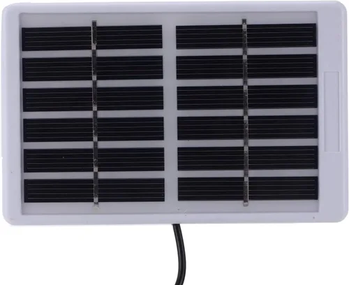 Vista 8 de TOPINCN Mini panel solar de 1.2W 6V, cargador solar USB con puerto micro USB, silicio policristalino, alta eficiencia, negro