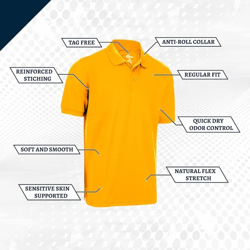 Vista 32 de Premium Wear - Camisetas tipo polo para hombre, con gran absorción de humedad