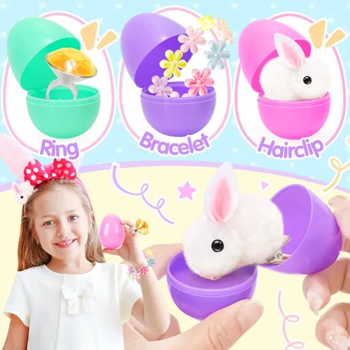 Vista 6 de CatchCute - Conejitos de peluche de Pascua para niños, conejo interactivo con sonidos, puede caminar y mover la cola con correa de control remoto
