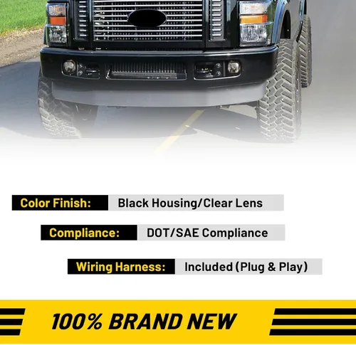Vista 3 de Luces antiniebla para Ford F-250 F-350 F-450 F-550 F-550 F250 F250 F350 F450 F550 Super Duty Lámparas antiniebla con bombillas H10 12V 42W incluye