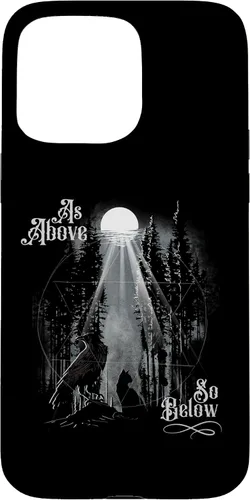 Vista 28 de Funda para iPhone 16 para hombre como arriba tan abajo Wiccan Pagan Tree of Life Crow Cat Case