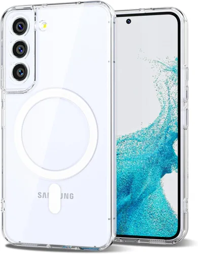 Vista 137 de Svanove Funda magnética de silicona para Samsung Galaxy S22, compatible con Magsafe, bonita funda para mujer, goma de gelatina brillante delgada