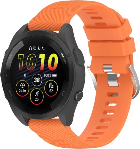 Vista 6 de Correa de reloj Garmin Forerunner 165 para mujeres y hombres, 0.787 pulgadas, ajustable, de silicona, suave, de repuesto, para Garmin Forerunner 165
