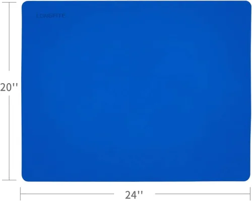 Vista 2 de Tapete de silicona reutilizable XL de 24 x 20 pulgadas, mantel individual de escritorio para mesa, encimera, protector impermeable, aislamiento