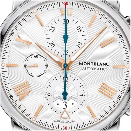 Vista 2 de MONTBLANC 4810 Reloj automático con cronógrafo plateado y blanco para hombre 114855 Blanco Cronógrafo