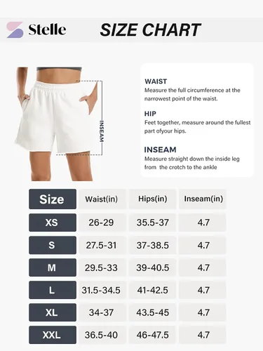 Vista 6 de Stelle Pantalones cortos de verano para mujer, cómodos, de algodón, de cintura alta, con bolsillos