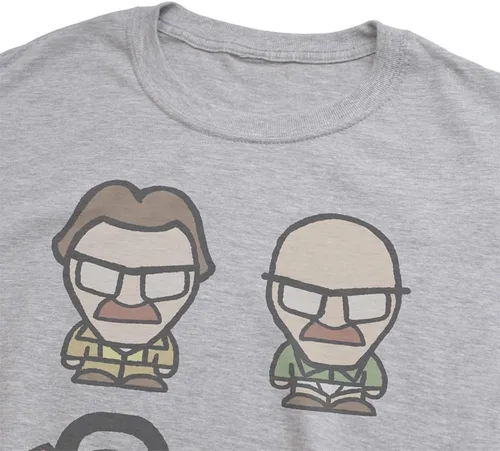 Vista 2 de Popfunk Breaking Bad Faces of Walt - Camiseta unisex de triple mezcla para adultos