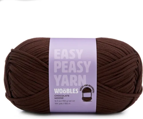 Vista 11 de Woobles Easy Peasy Hilo para Principiantes - Hilo de Ganchillo y Tejer - Mediano #4 Worsted - Mezcla de Algodón-Nailon