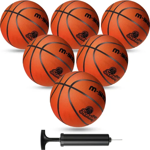 Vista 11 de Wettarn 6 piezas de balones de baloncesto tamaño 5 al por mayor, suministros de donación caritativa cristiana, balón de baloncesto de 27.5 pulgadas