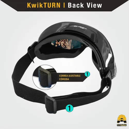 Vista 2 de KwikSafety - Charlotte, NC - Black Welding Goggles Brazing Flame Cutting Eye Protection